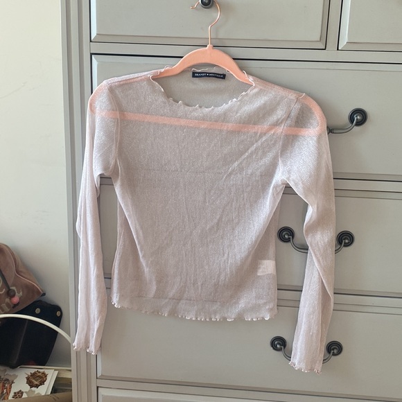 Brandy Melville See Through Pink Top - Picture 2 of 4